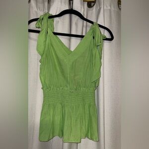 DO+BE Lime Green V-Neck Tank Top
